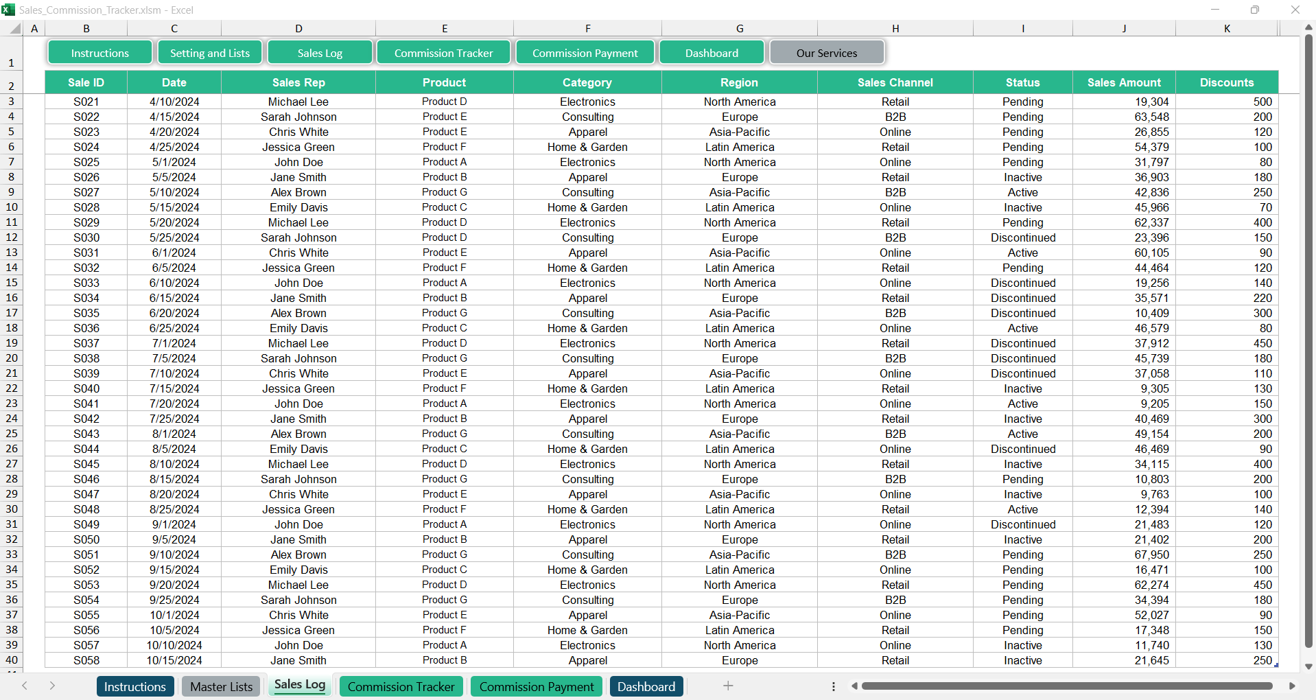 Sales Commission Tracker