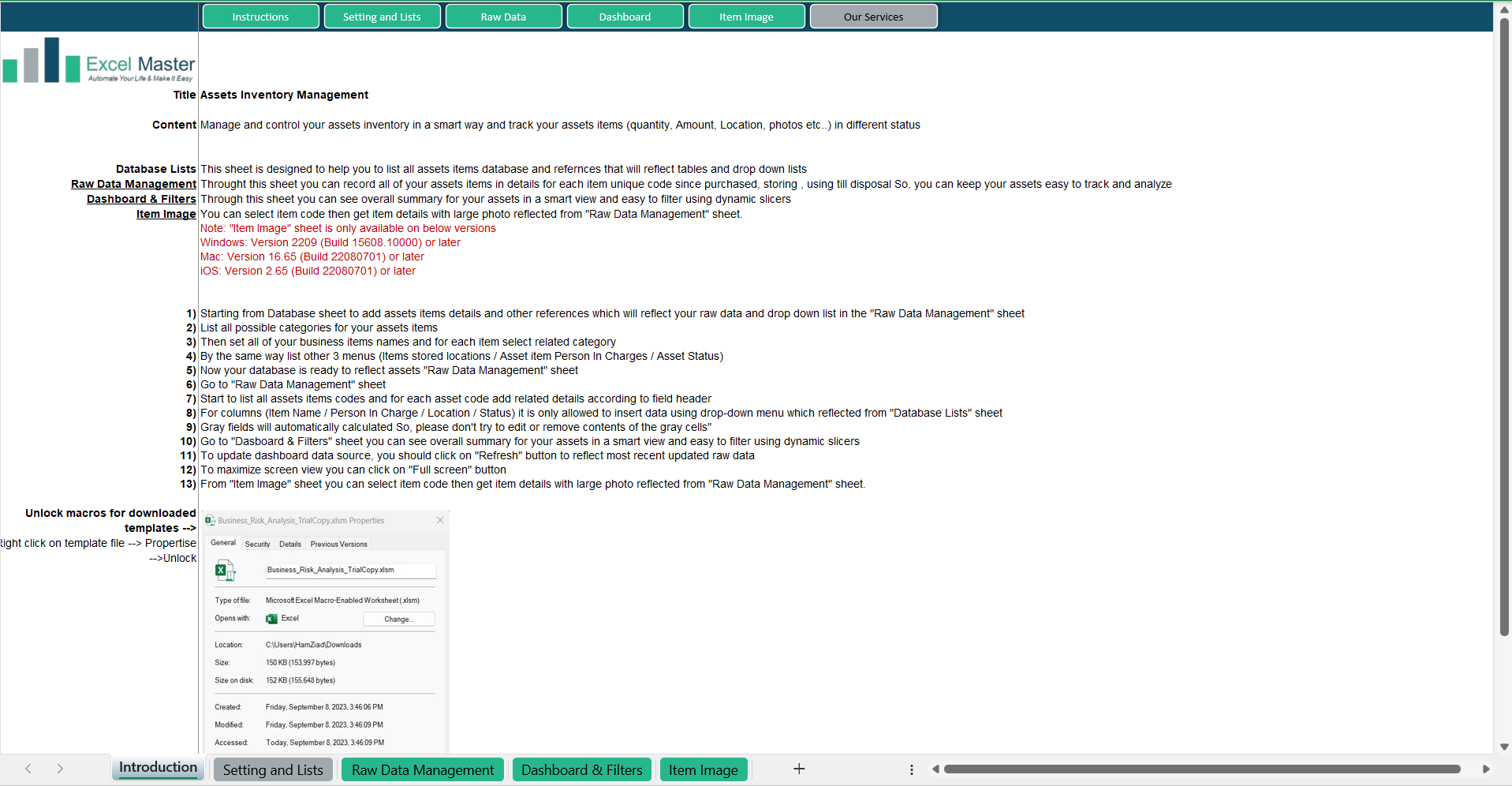Assets Inventory Management