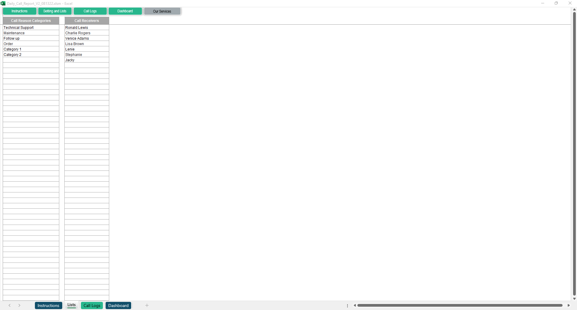 Daily Call Report