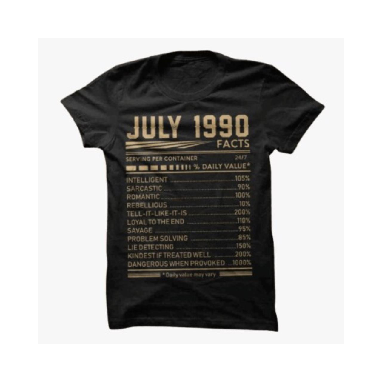 July 1990 Facts T-Shirts For Men