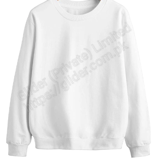 White Crew Neck Sweatshirt For Men
