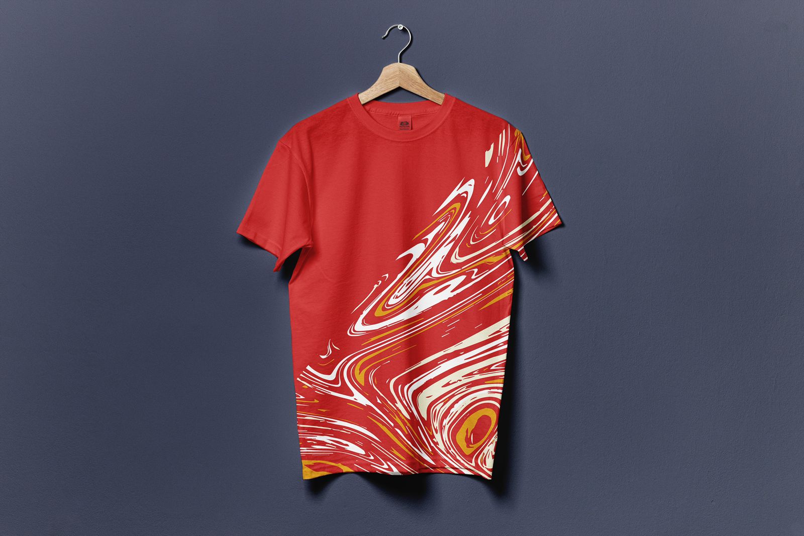 Red Swirl Pattern T-Shirt