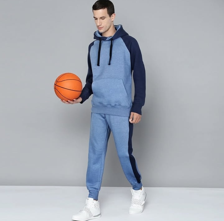 Two-tone Athletic Hoodie and Jogger Set