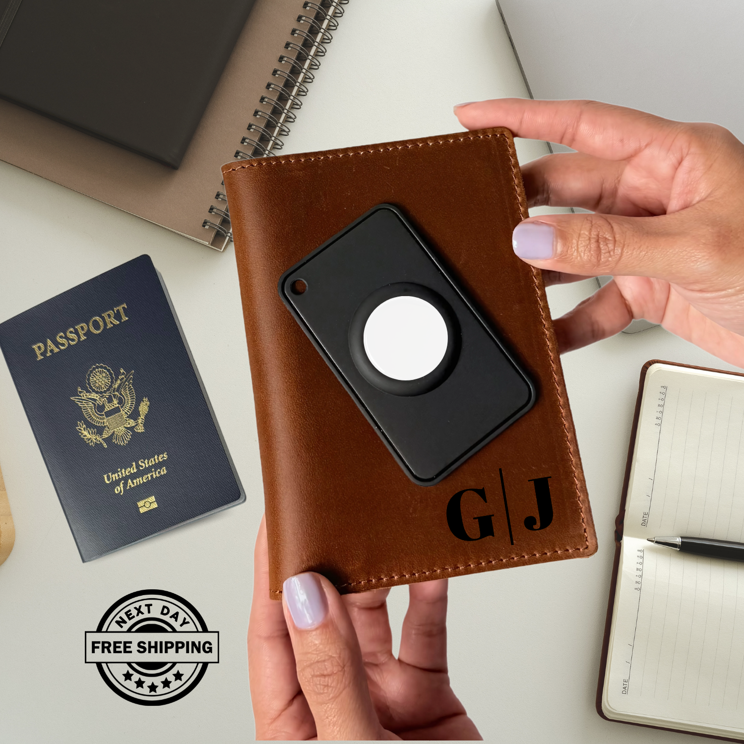Custom Passport Cover – Personalized Leather Travel Wallet