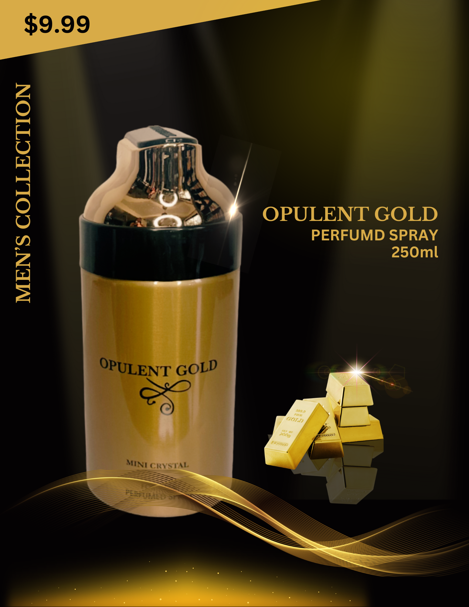 Opulent Gold Men's Body Spray 250ml