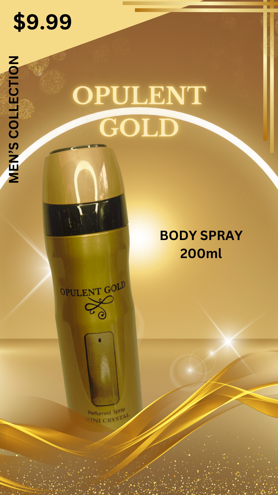 Opulent Gold Men's Body Spray 200ml