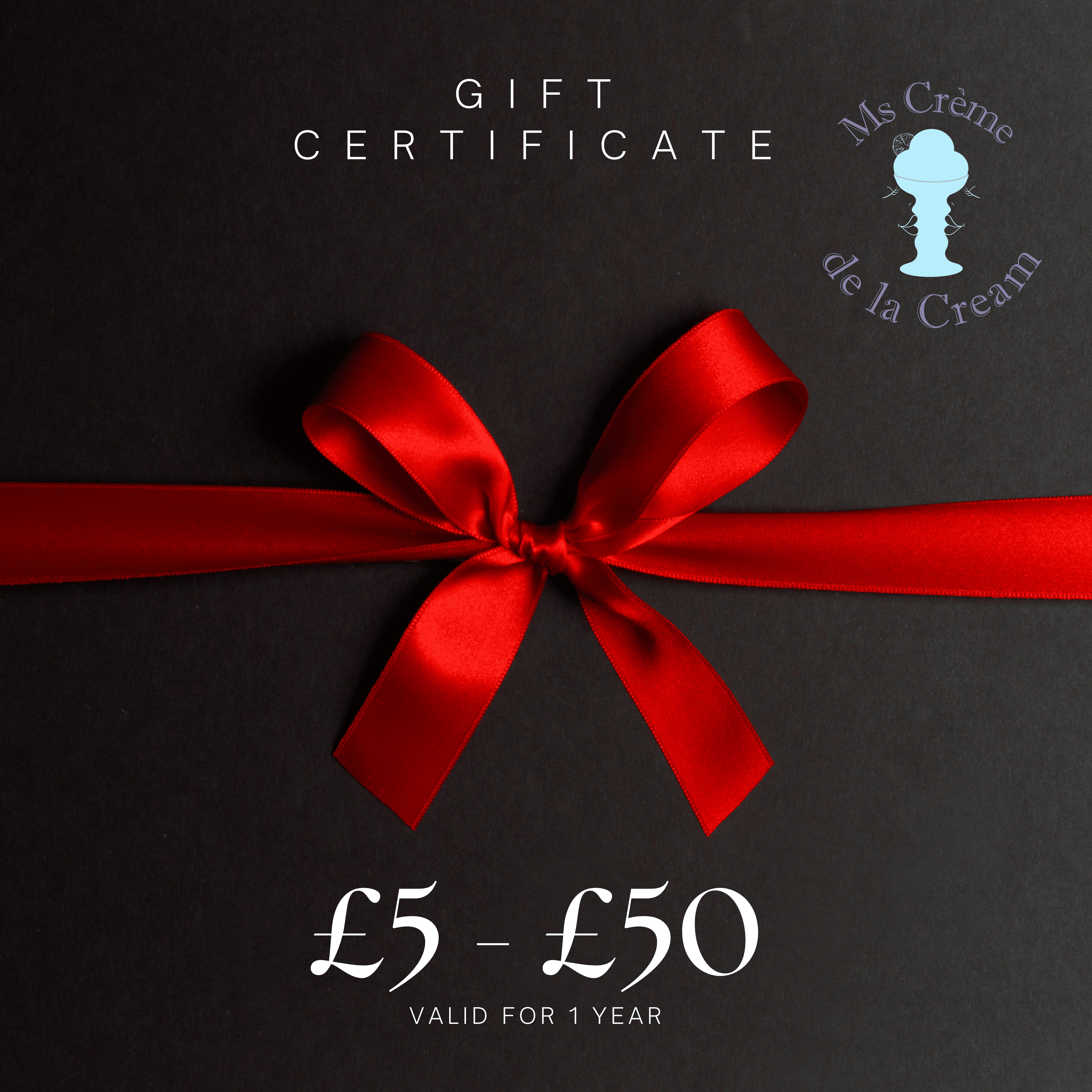 Ms Crème De La Cream Gift Vouchers