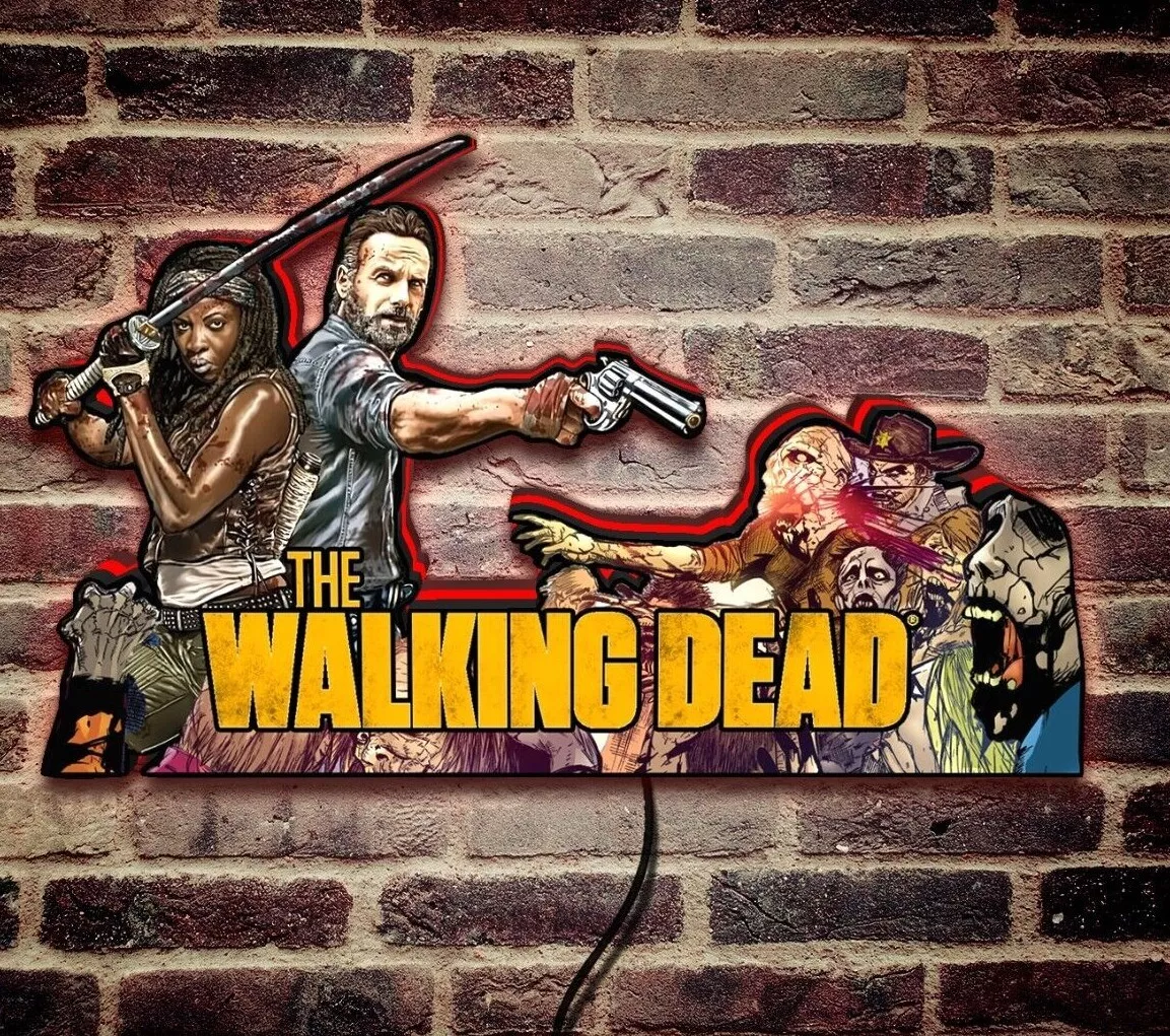 Rare The Walking Dead Pinball Topper LED Lightbox| A Collector's Dream| Survive!