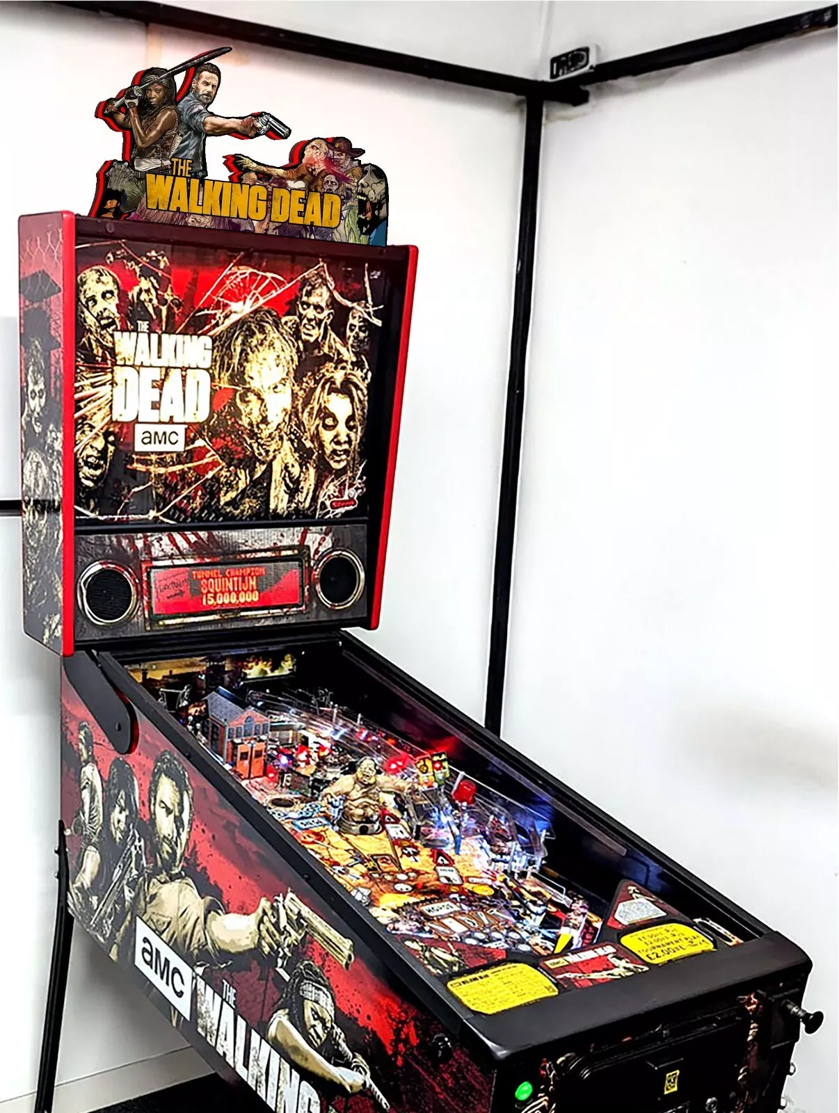Rare The Walking Dead Pinball Topper LED Lightbox| A Collector's Dream| Survive!