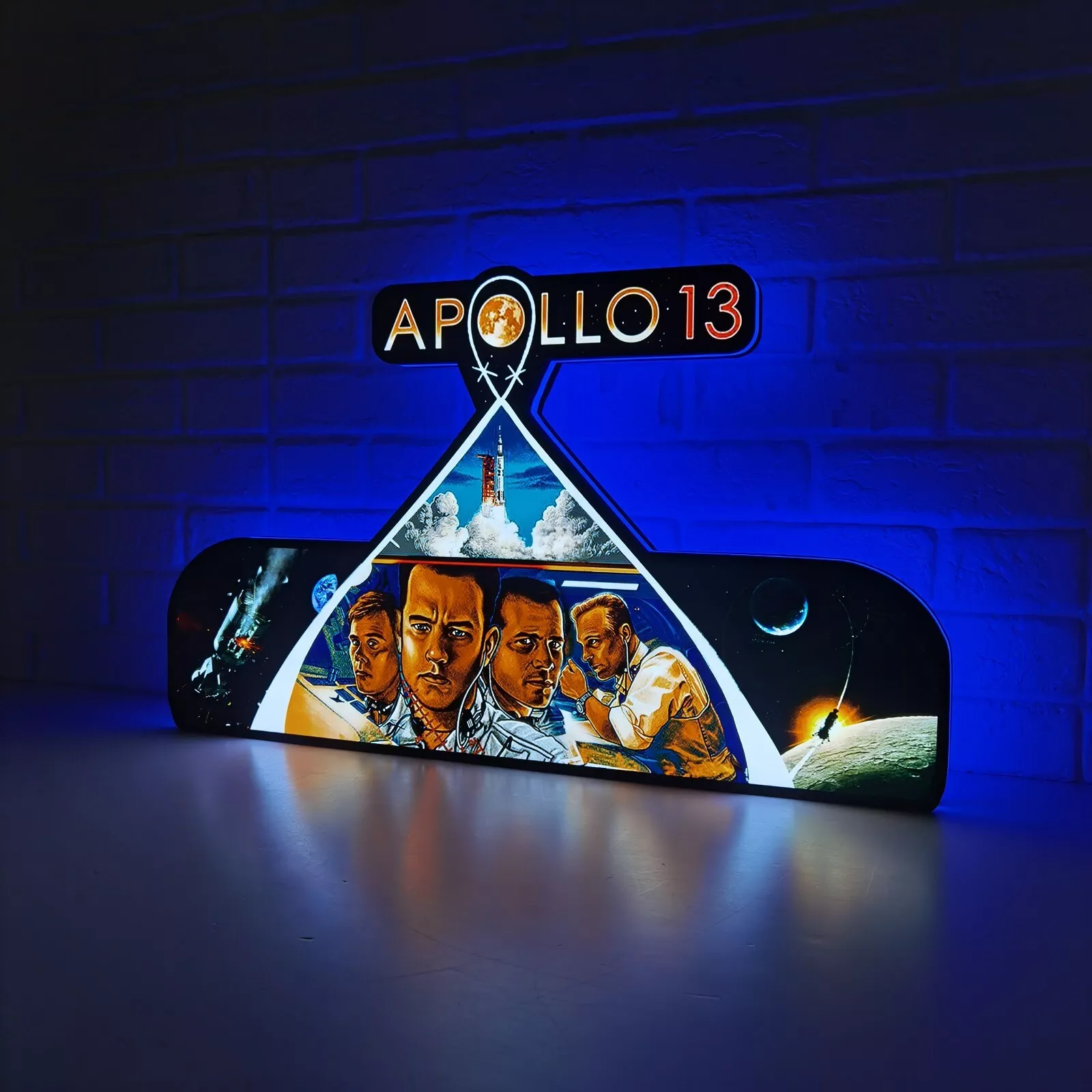 Premium Apollo 13 Pinball Topper LED Lightbox - USB Powered - Fully Dimmable