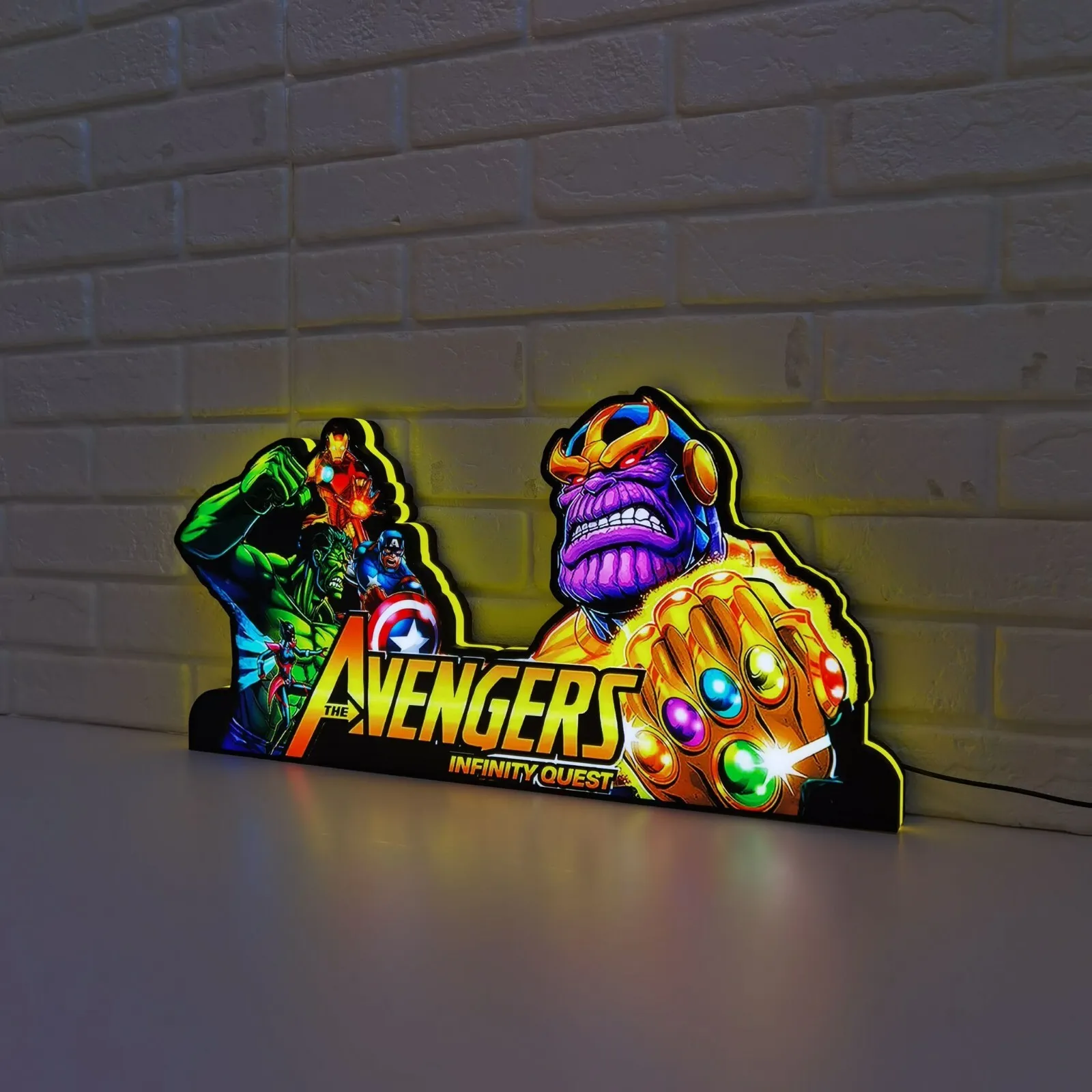 Avengers Infinity Quest Pinball Topper LED Lightbox - Elevate Your Gaming XP!!!