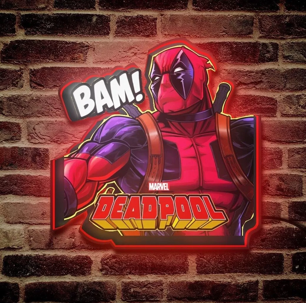 Custom Deadpool Pinball Topper LED Lightbox - Enhance Your Gaming Experience!