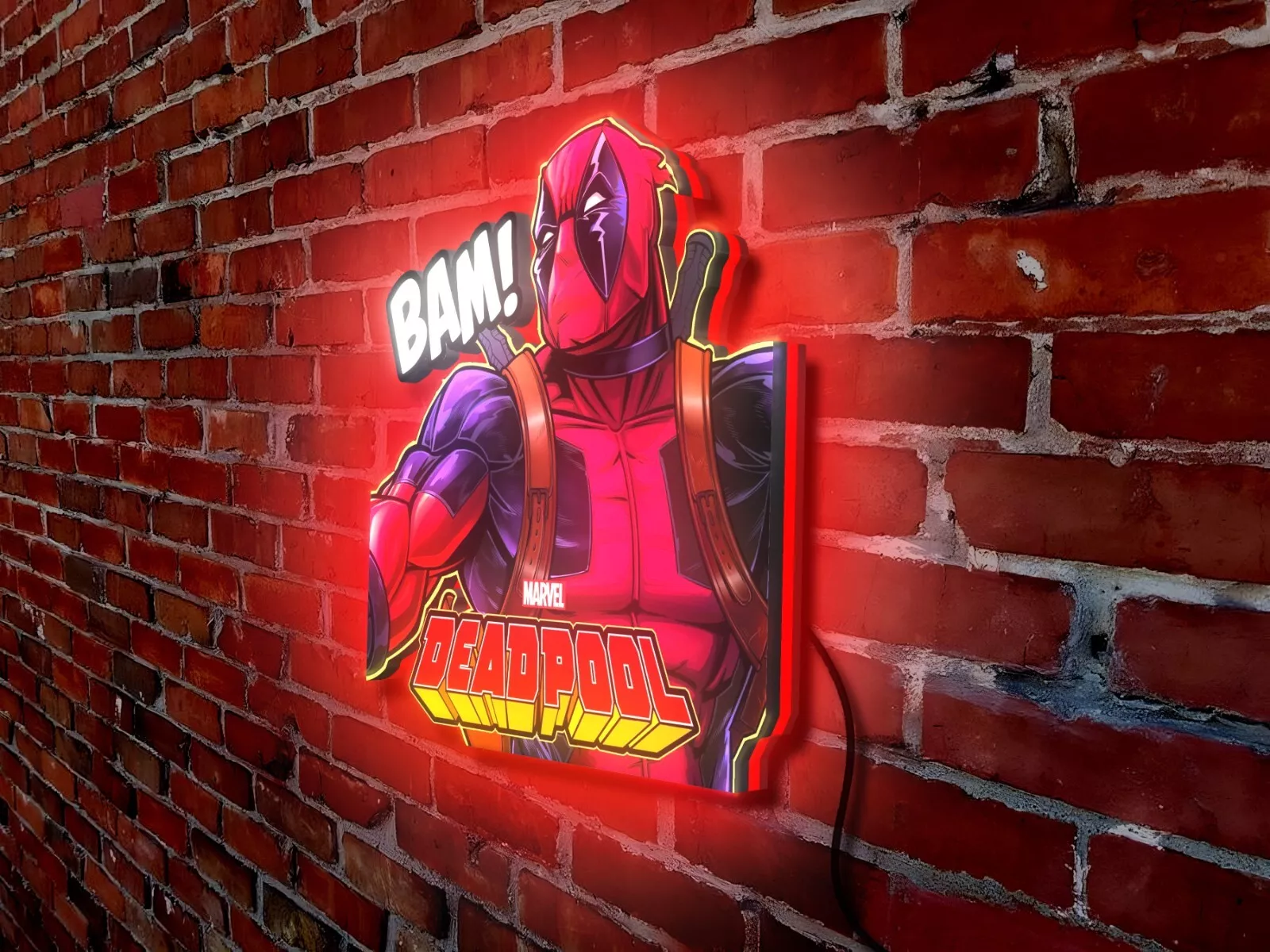 Custom Deadpool Pinball Topper LED Lightbox - Enhance Your Gaming Experience!