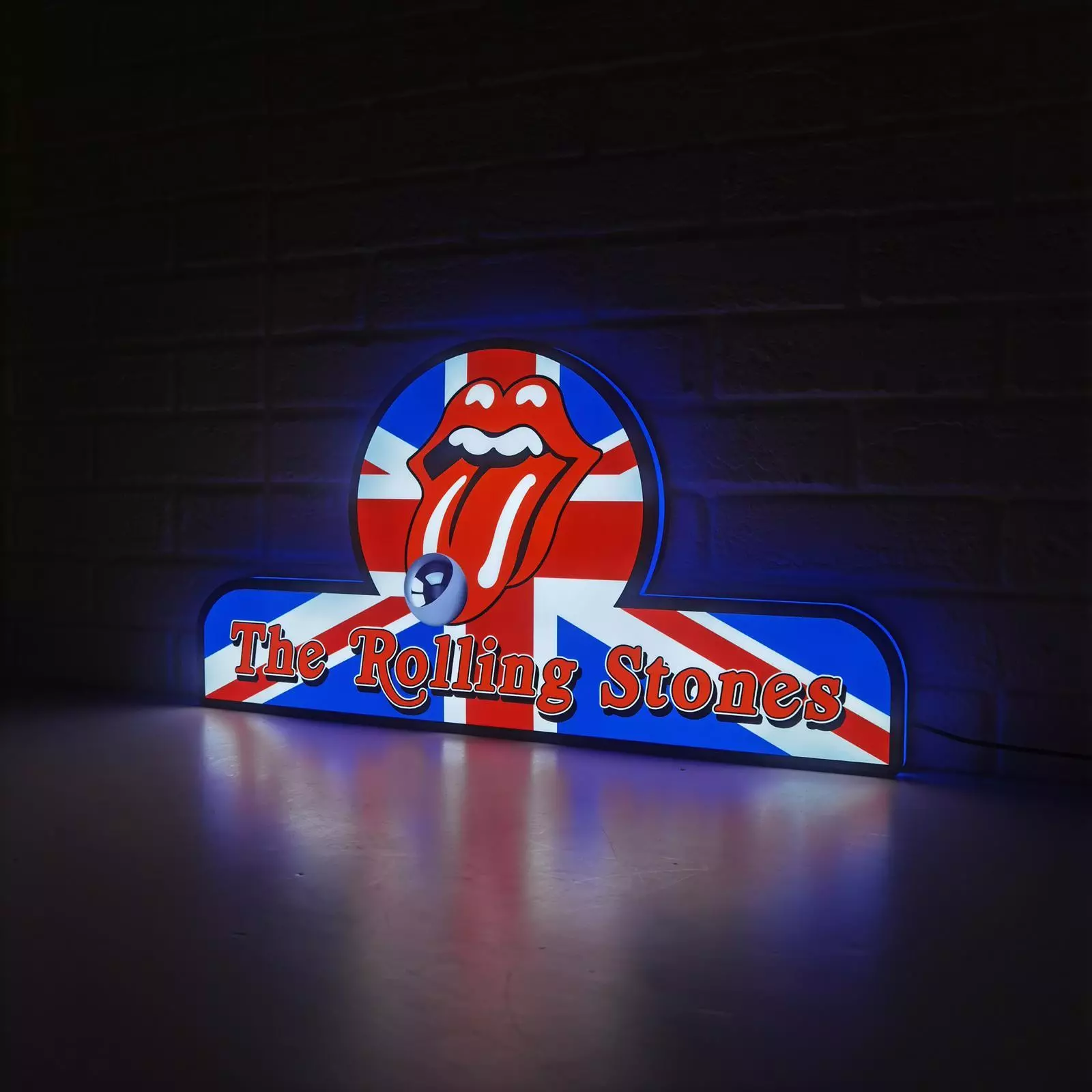 Rare Rolling Stones Pinball Topper LED Lightbox with Iconic Tongue Logo!