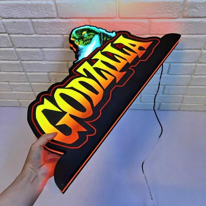 Godzilla Pinball Topper LED Lightbox | Dimmer | Enhance Your Pinball Experience