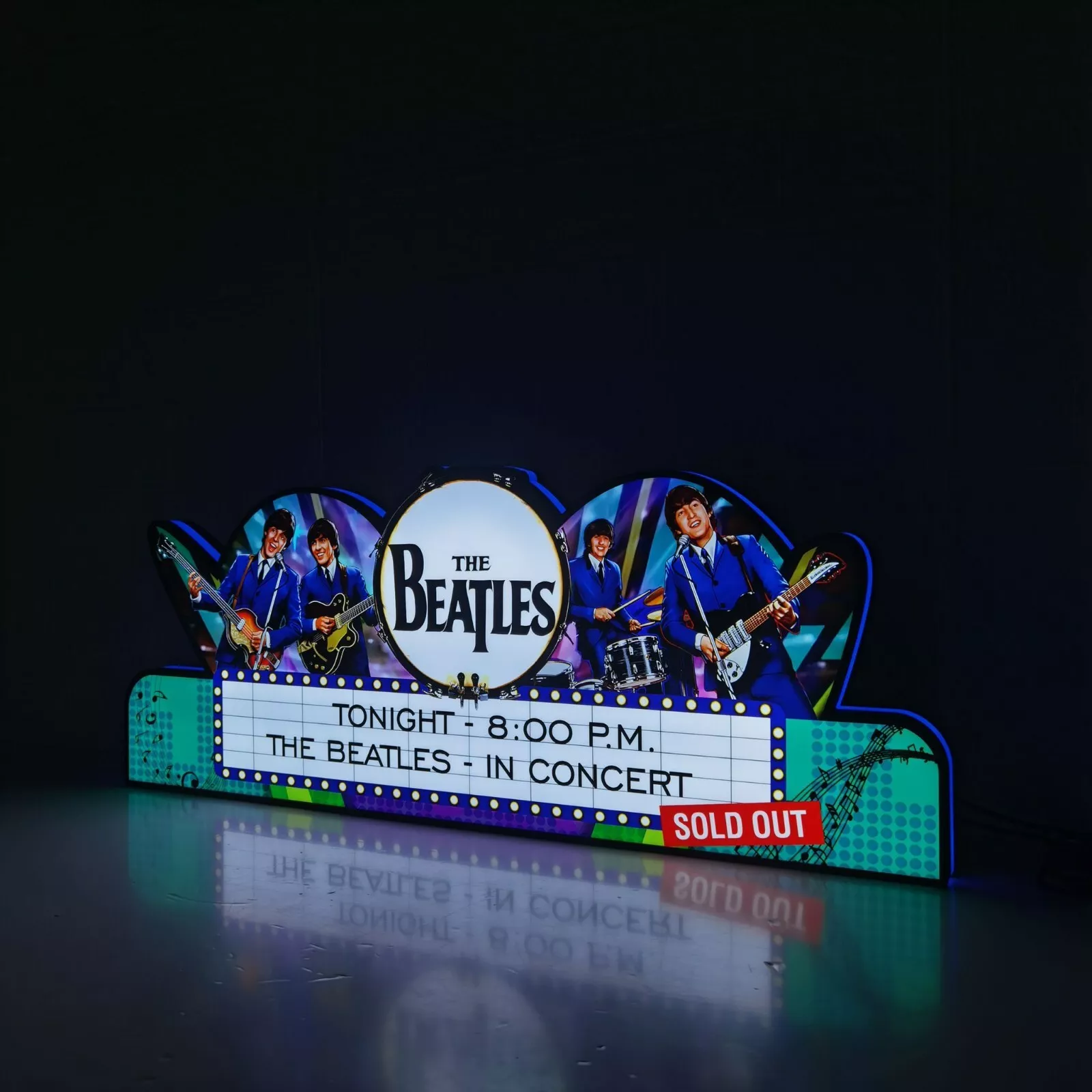 Rare - The Beatles Pinball Topper LED - USB - Dimmeable - Limited Edition!