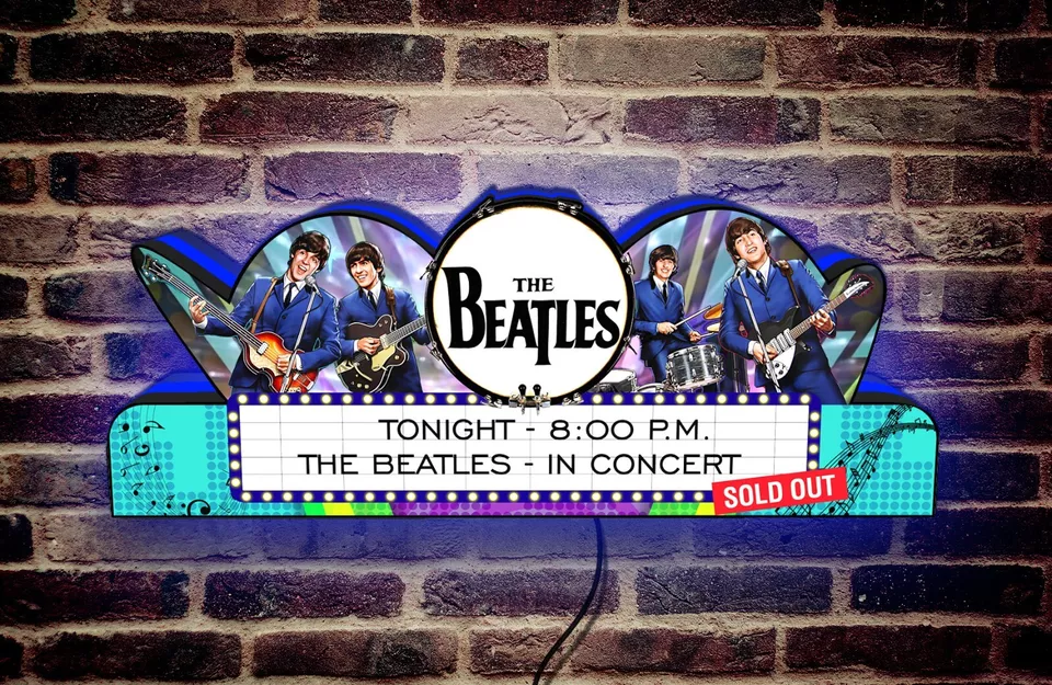 Rare - The Beatles Pinball Topper LED - USB - Dimmeable - Limited Edition!