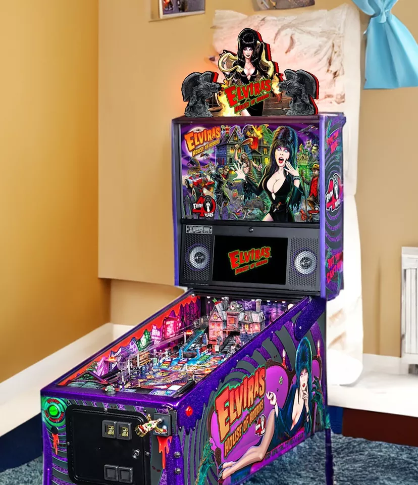 Elvira's House of Horrors Pinball Topper LED Lightbox - Embrace the Spookyness!!