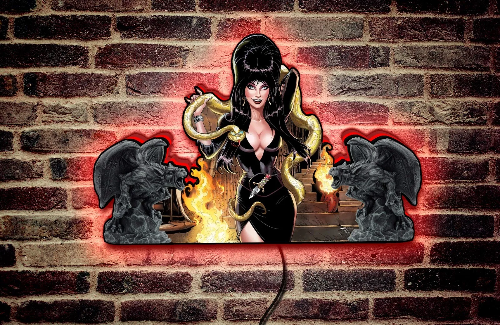 Elvira's House of Horrors Pinball Topper LED Lightbox - Embrace the Spookyness!!