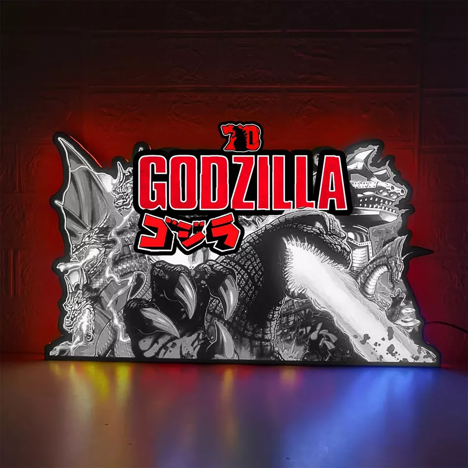 Godzilla 70th Anniversary Pinball Topper LED Lightbox - Limited Edition