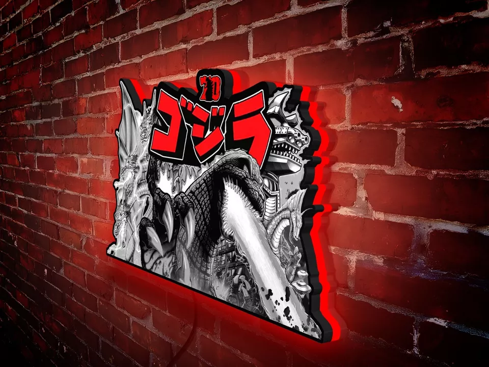 Godzilla 70th Anniversary Pinball Topper LED Lightbox - Limited Edition