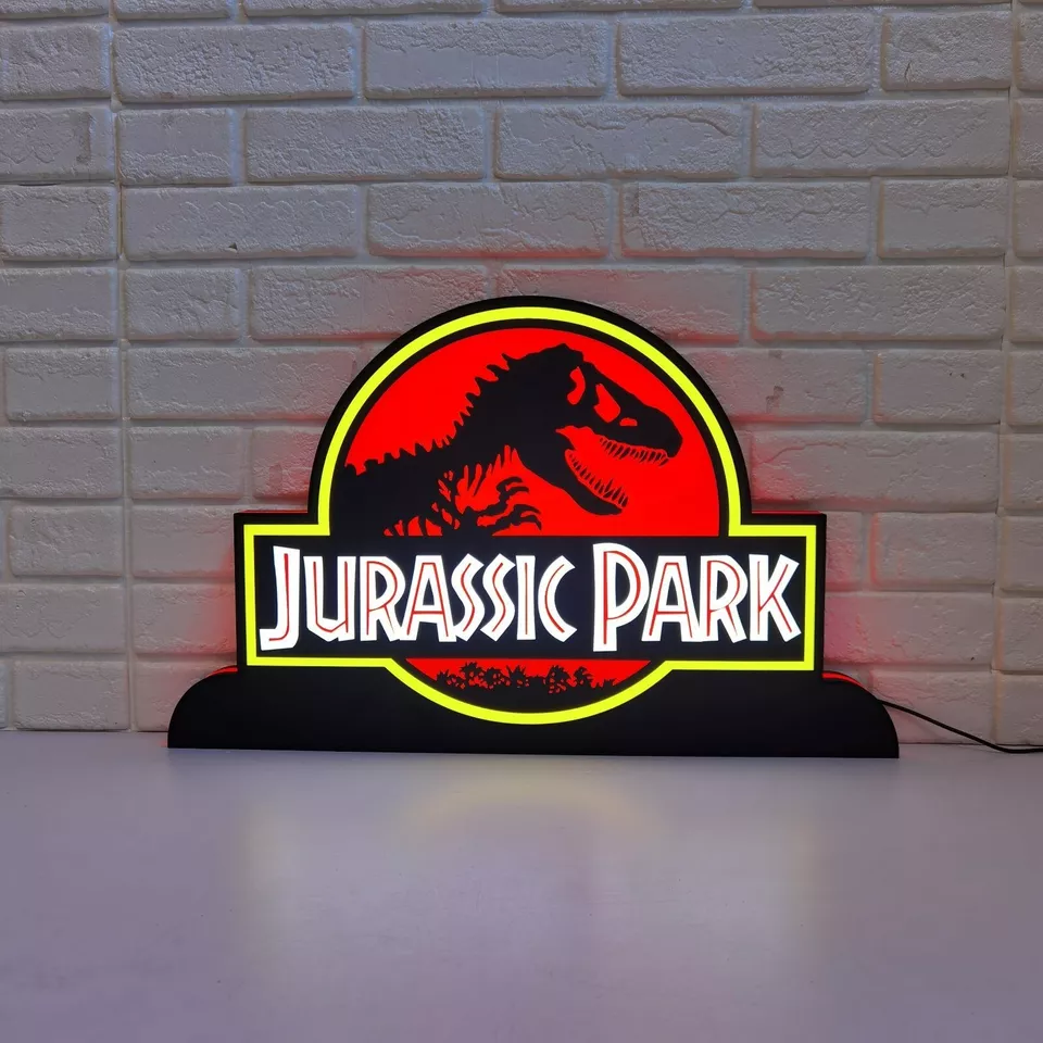Jurassic Park Pinball Topper LED Lightbox - Roar into the Prehistoric Adventure!