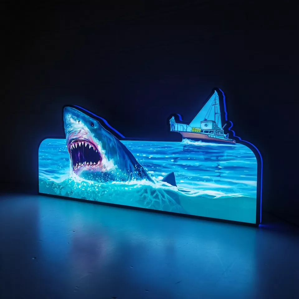 EXCLUSIVE JAWS PINBALL TOPPER LED - USB - DIMMEABLE - Rare Collectible