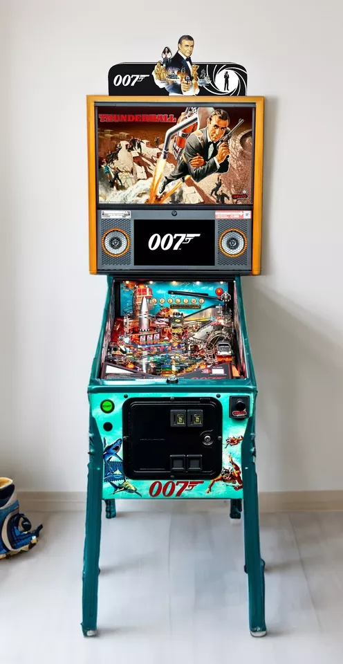 Rare 007 James Bond Pinball Topper LED Lightbox - USB Powered - Fully Dimmeable