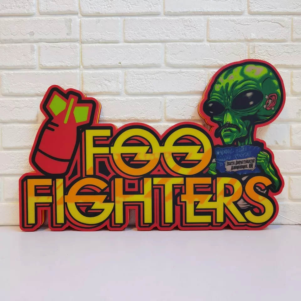 Custom Foo Fighters Pinball Topper LED Lightbox | Rock 'n' Roll Fun!