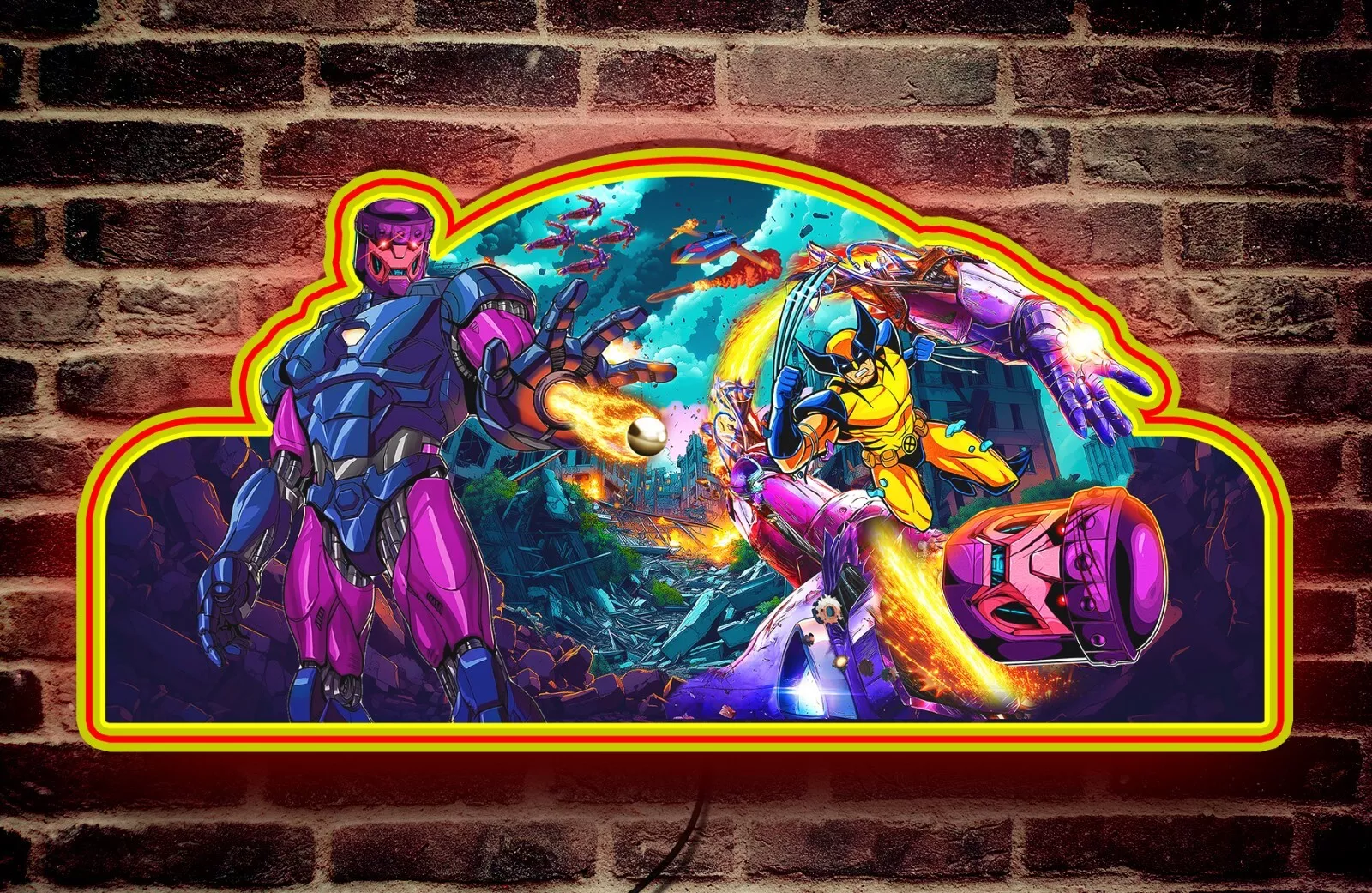 Uncanny X-Men Pinball Topper | Wolverine vs. Sentinels! - USB plug - Dimmer