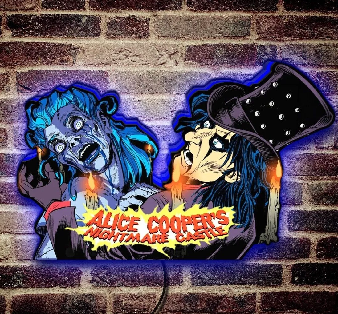 Alice Cooper Nightmare Castle Pinball Topper LED Lightbox - Dive into the Dark