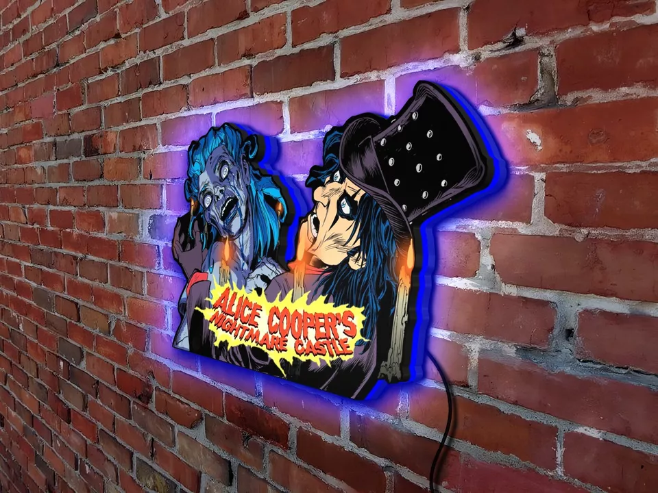Alice Cooper Nightmare Castle Pinball Topper LED Lightbox - Dive into the Dark