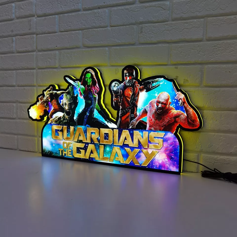 Guardians of the Galaxy Pinball Topper LED Lightbox, Rare Collectible - USB plug