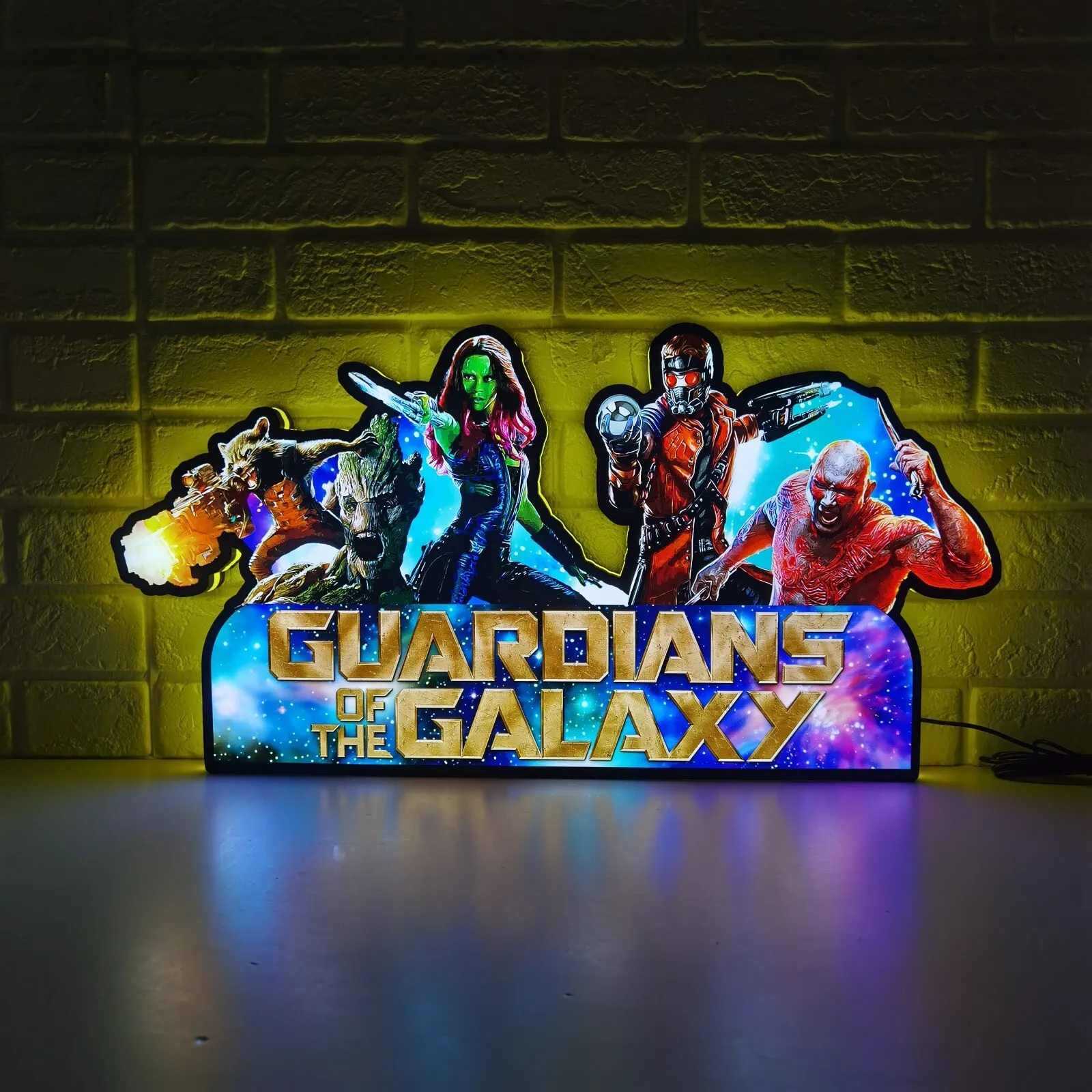 Guardians of the Galaxy Pinball Topper LED Lightbox, Rare Collectible - USB plug