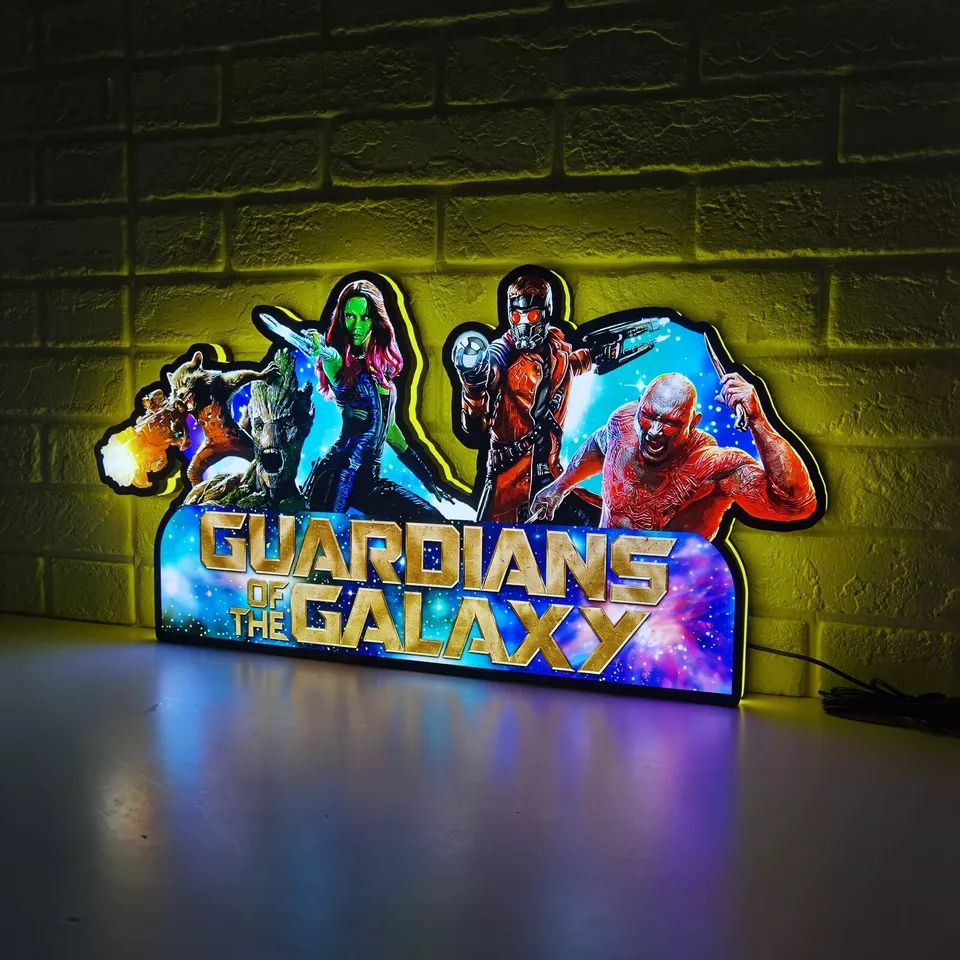 Guardians of the Galaxy Pinball Topper LED Lightbox, Rare Collectible - USB plug