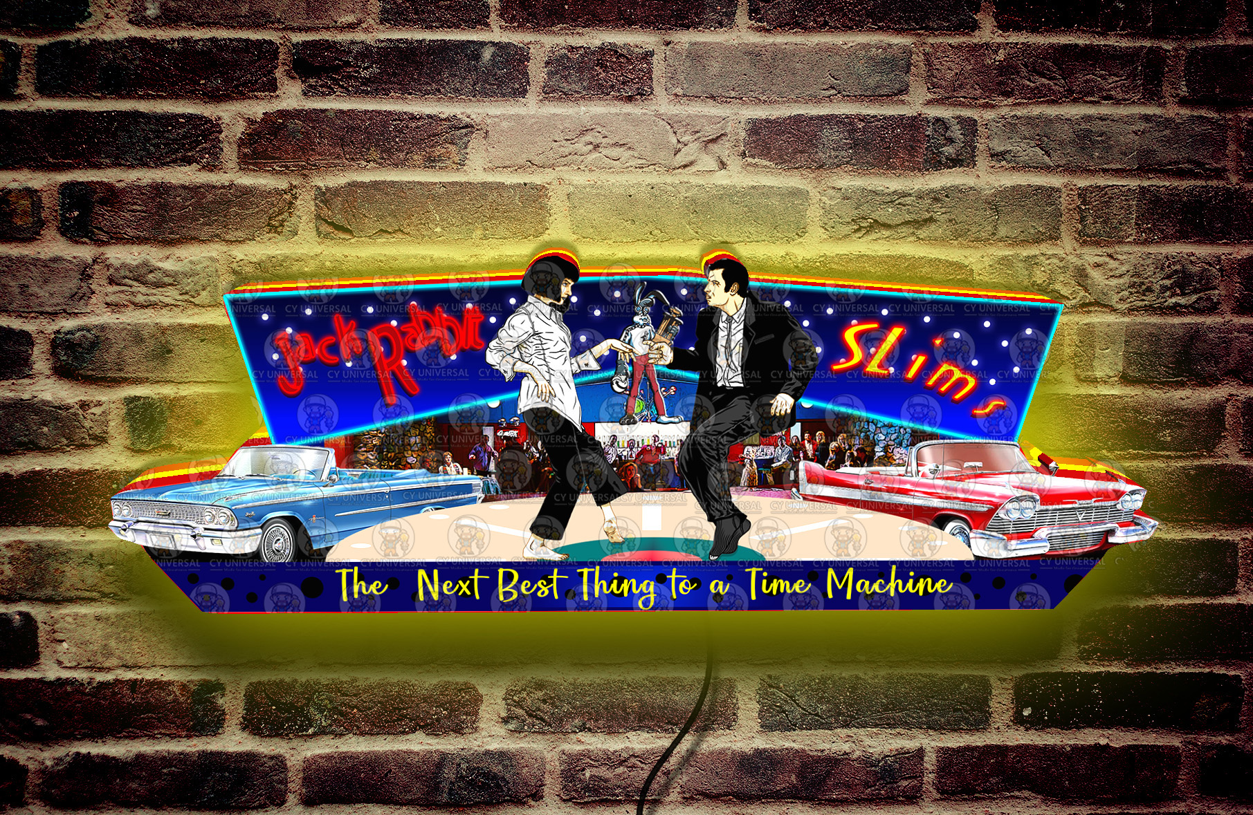 Pulp Fiction Vincent & Jules Pinball Topper LED Lightbox -Illuminate Your Gaming