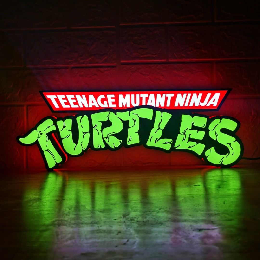 (TMNT) Teenage Mutant Ninja Turtle led sign 3D Fully Dimmable & Powered by USB