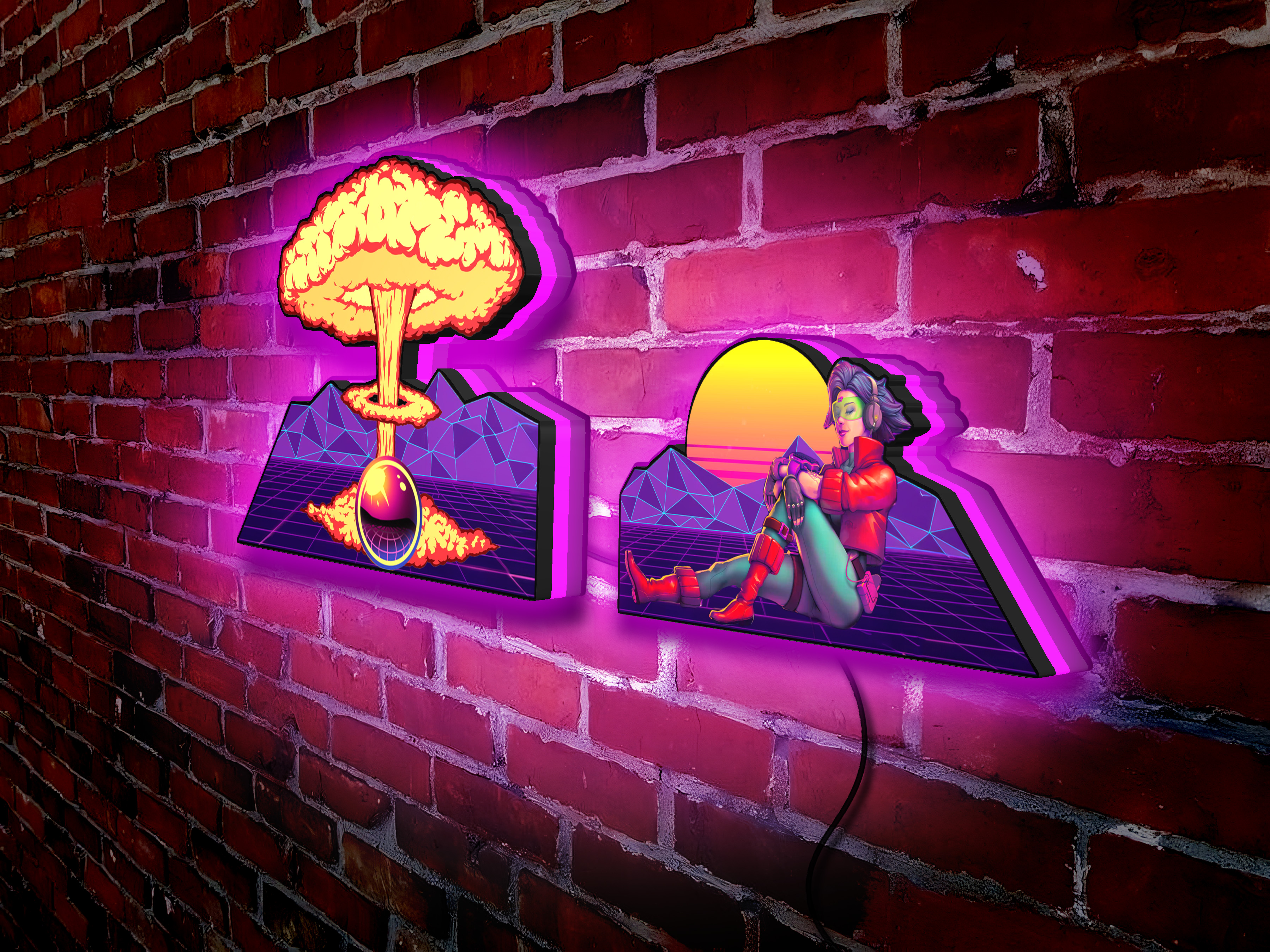 Total nuclear annihilation pinball topper (2pcs) LED - USB - Dimmeable