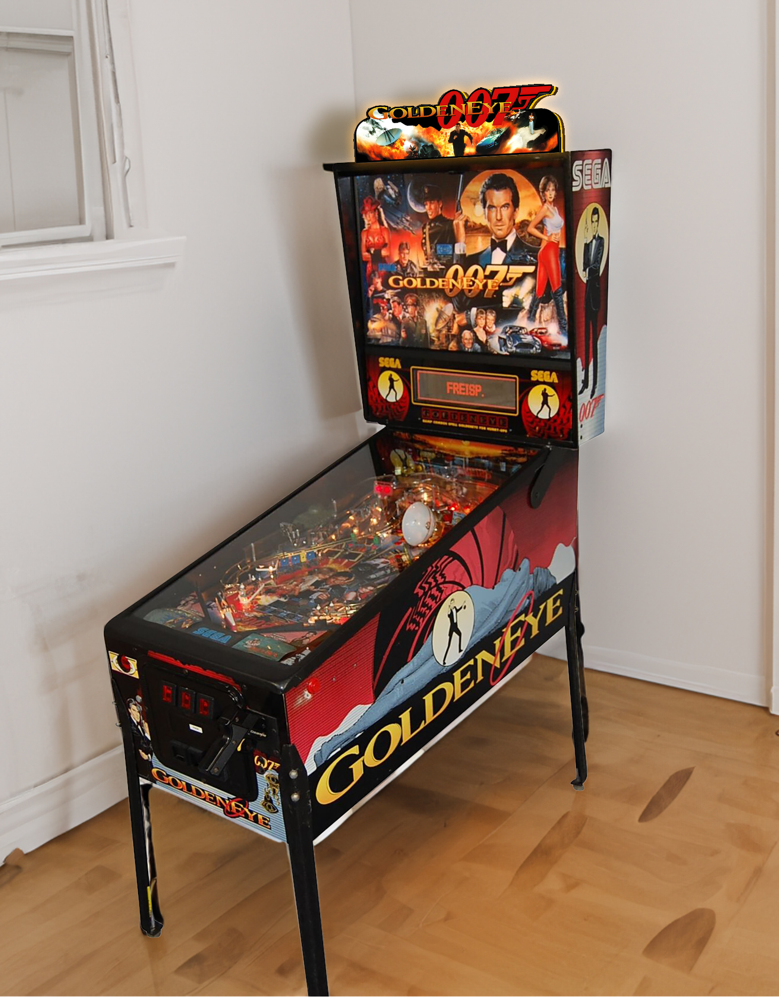 Rare Goldeneye 007 Pinball Topper LED Lightbox - USB Powered - Fully Dimmeable