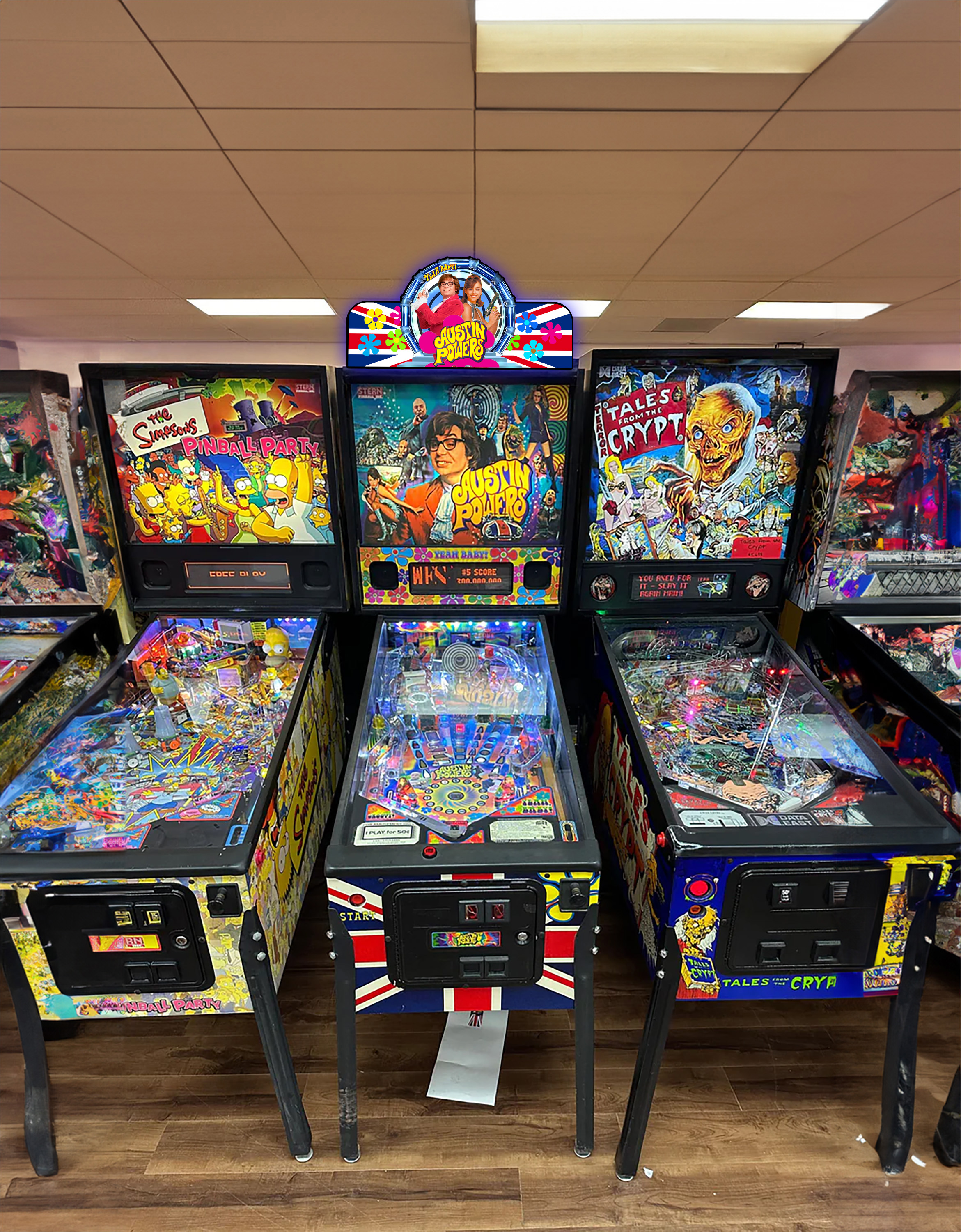Austin Powers Pinball Topper - LED Lightbox - Dimmer