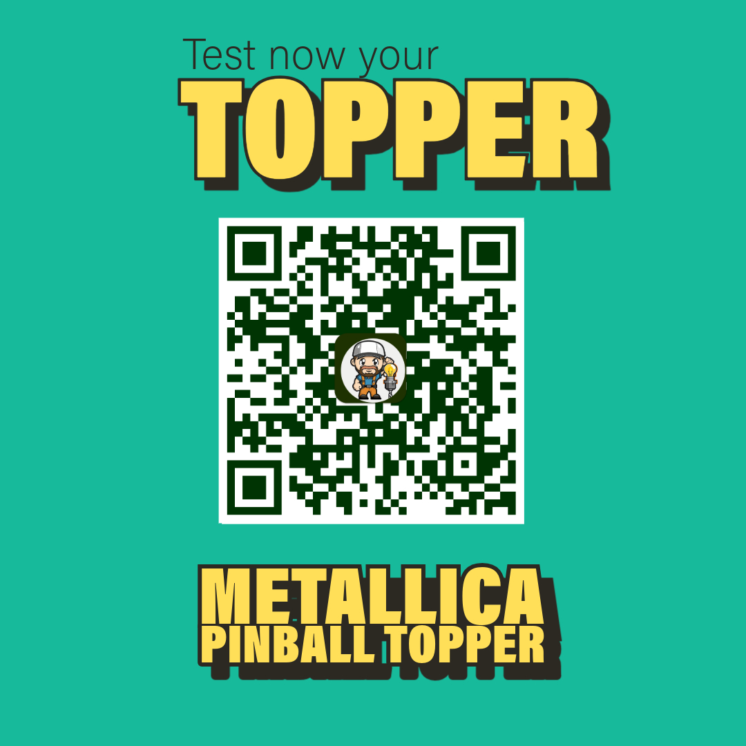Metallica Remastered Pinball Topper: Remaster of Shock - Dimmer - LED Lightbox