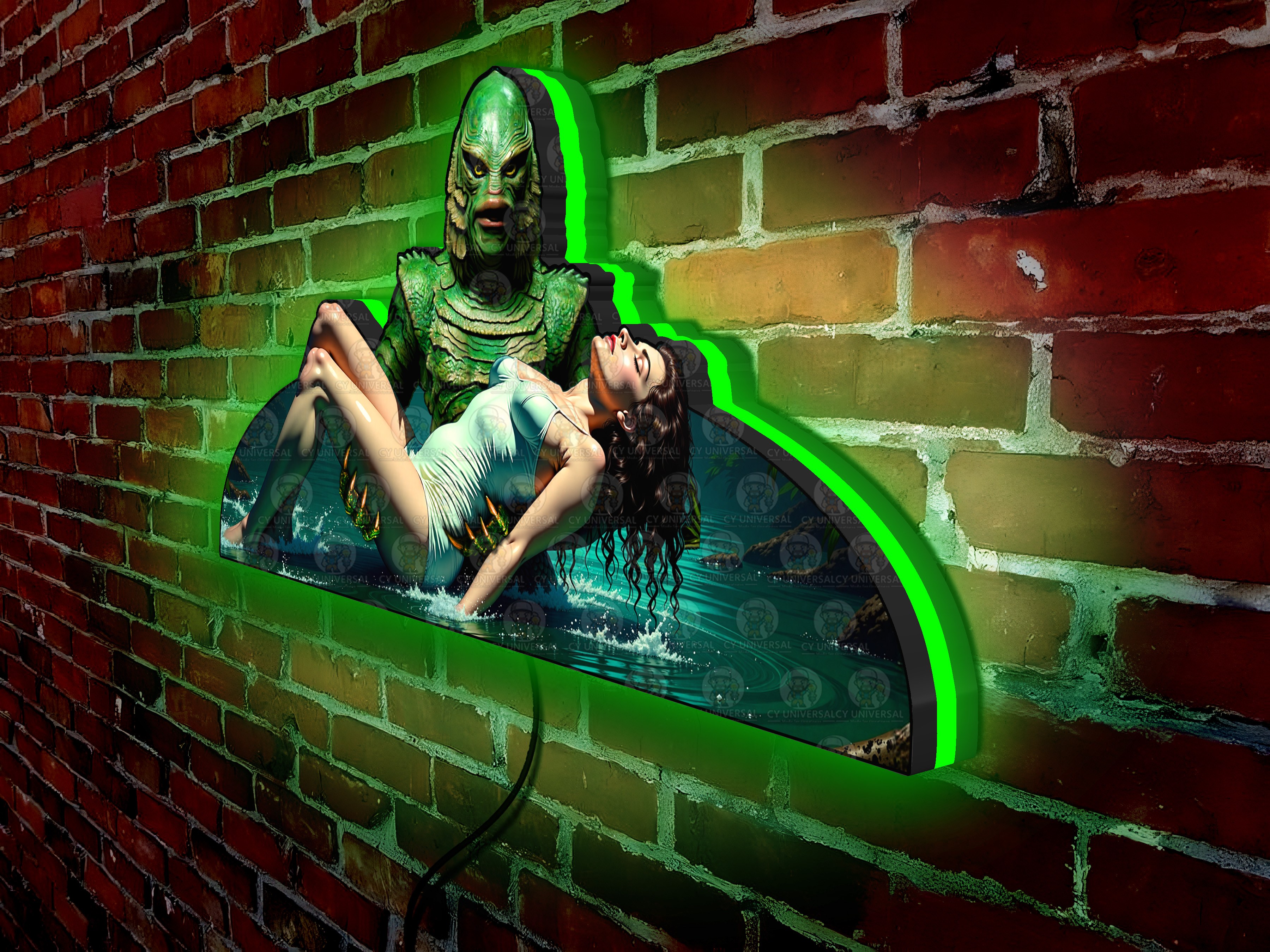 🐊 Rise from the Deep – The Creature of the Black Lagoon – a fully custom 3D LED topper