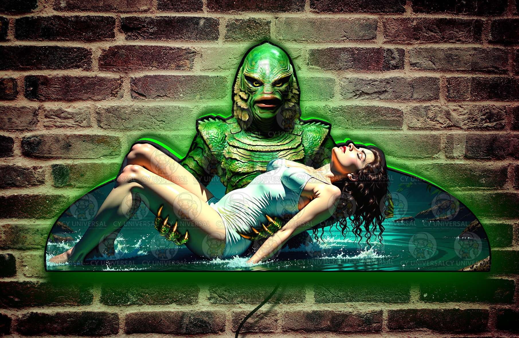 🐊 Rise from the Deep – The Creature of the Black Lagoon – a fully custom 3D LED topper
