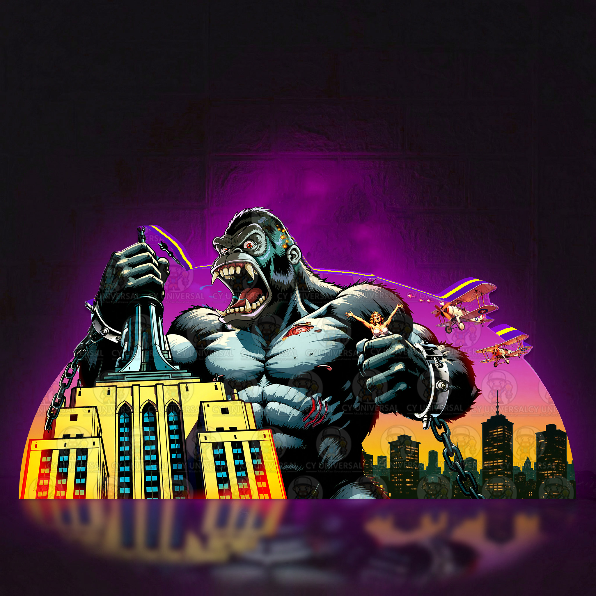 π¦ King Kong: The Last Stand β Pinball Topper β a fully custom 3D LED topper