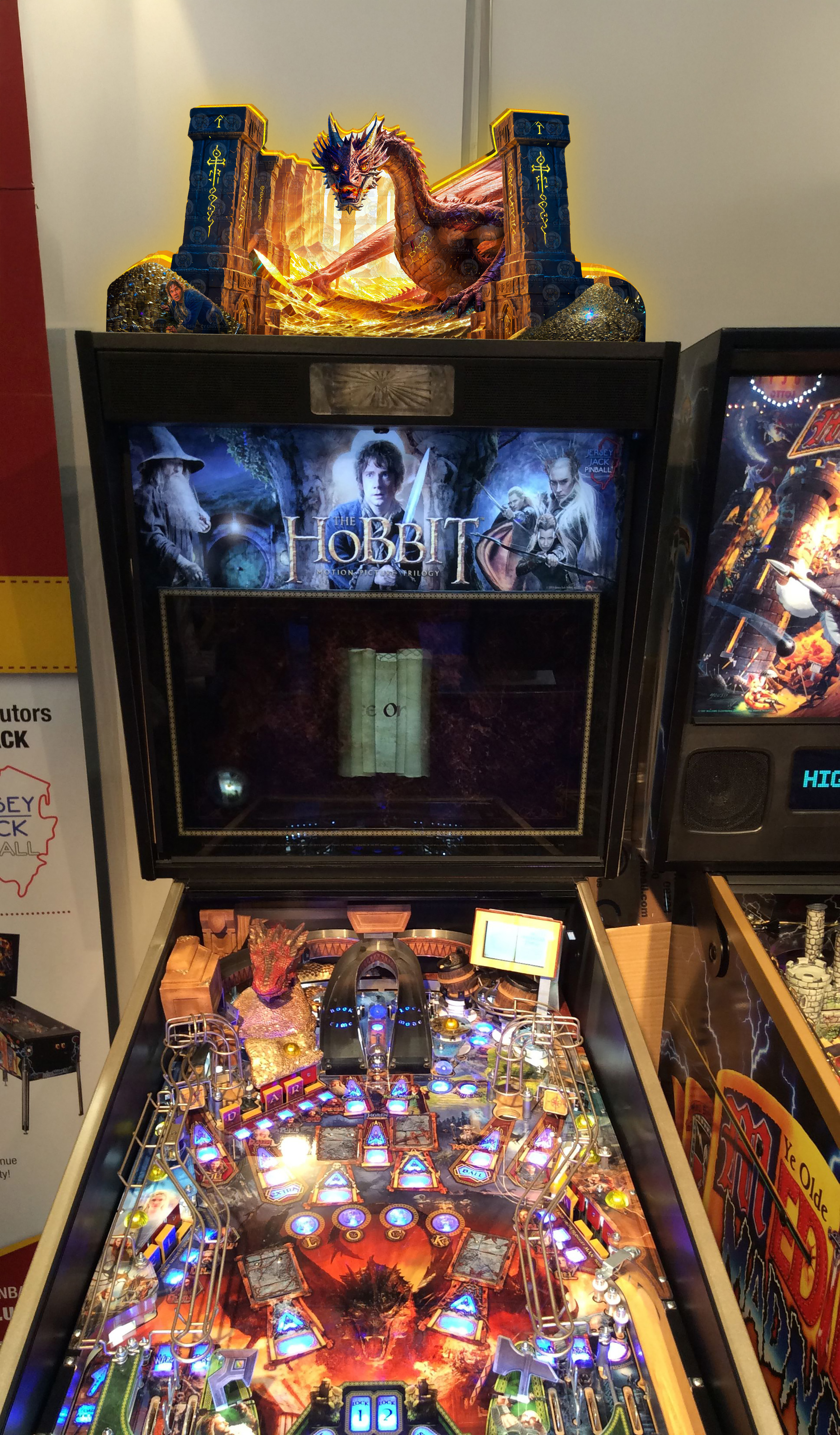 🐉 The Hobbit: Smaug’s Lair – Pinball Topper – a fully custom 3D LED topper