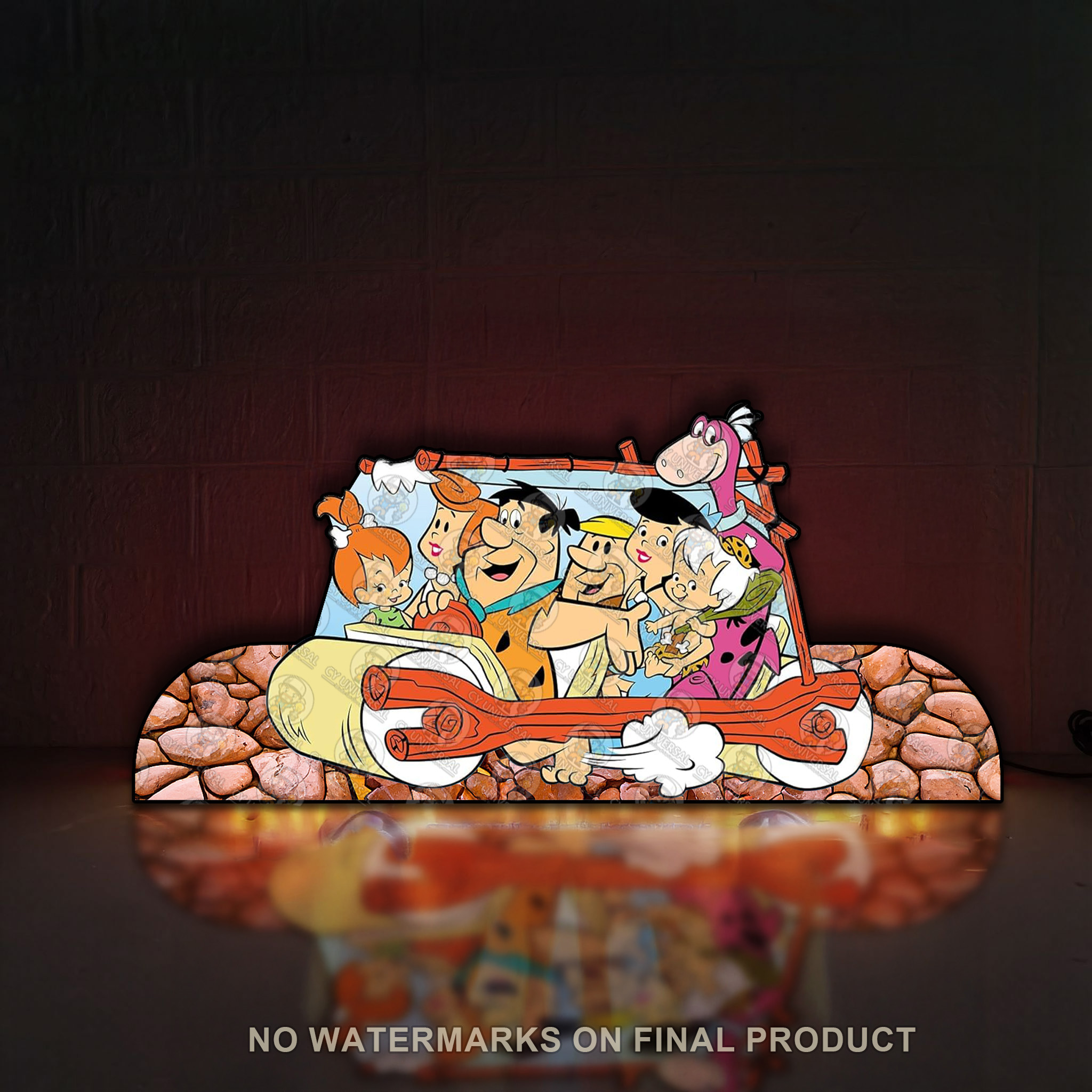 The Flintstones – “Bedrock Cruiser” Topper – 3D LED Stone-Age Glow
