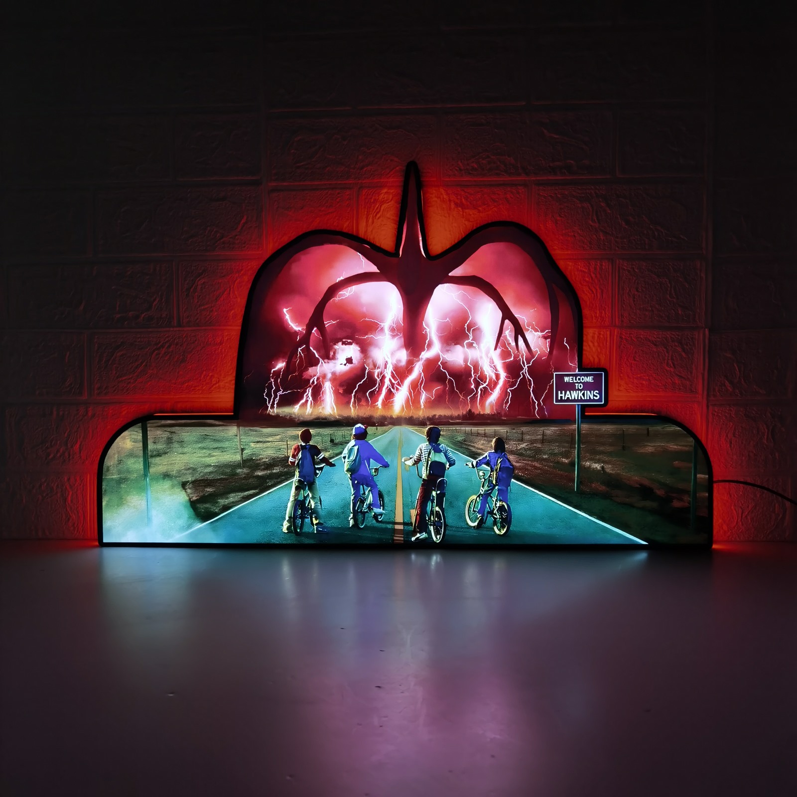 Stranger Things “Road to Hawkins” 3D LED Pinball Topper – USB Powered – Fully Dimmable