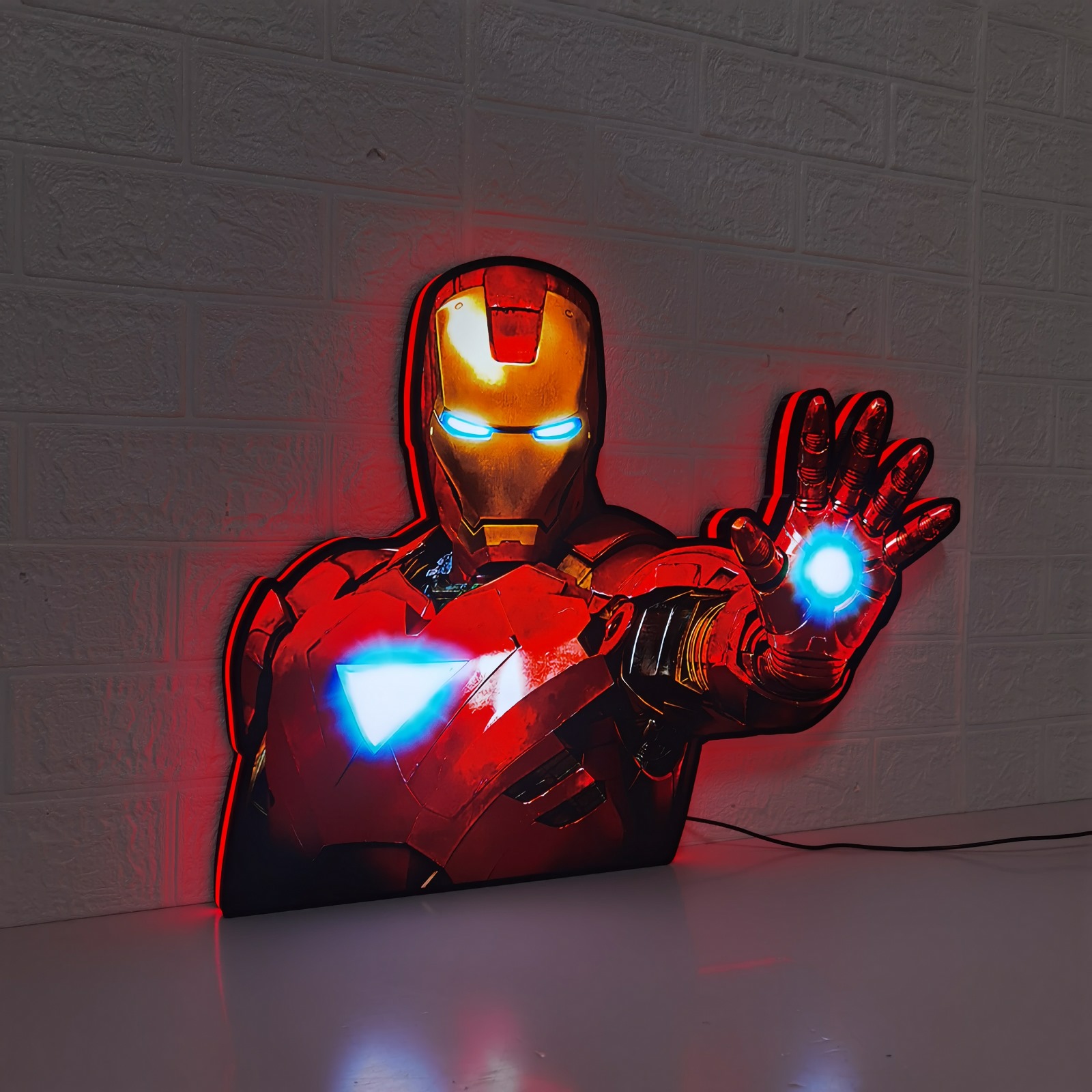 Iron Man – Oversized 3D LED Pinball Topper Lightbox (Hero Mode) - Enhance Your Gaming Experience!