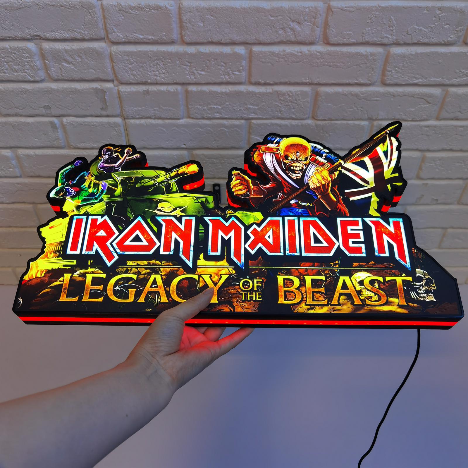 Iron Maiden: Legacy of the Beast – Trooper Eddie Edition – 3D LED Pinball Topper