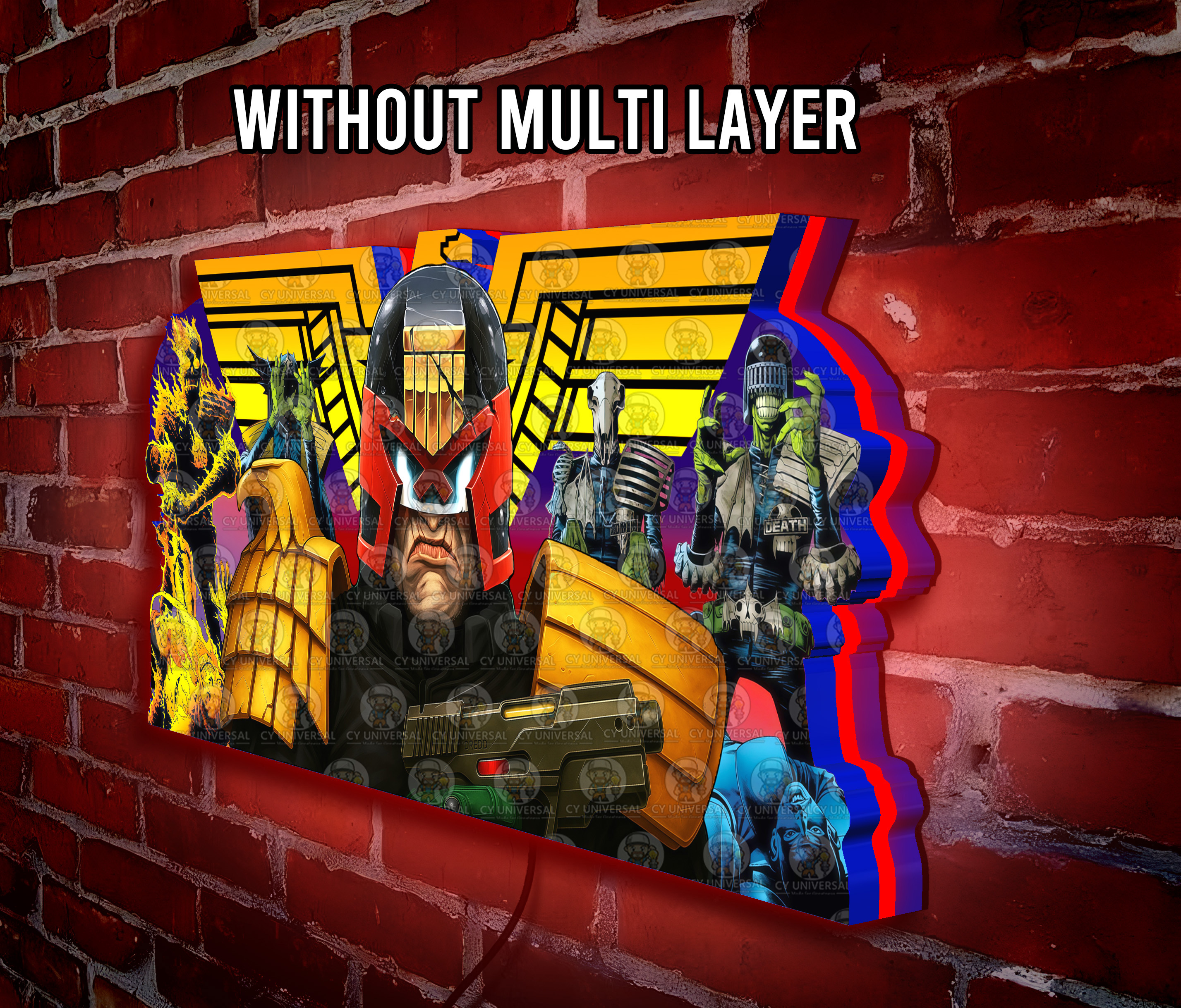 Judge Dredd – I AM THE LAW Edition – 3D LED Topper